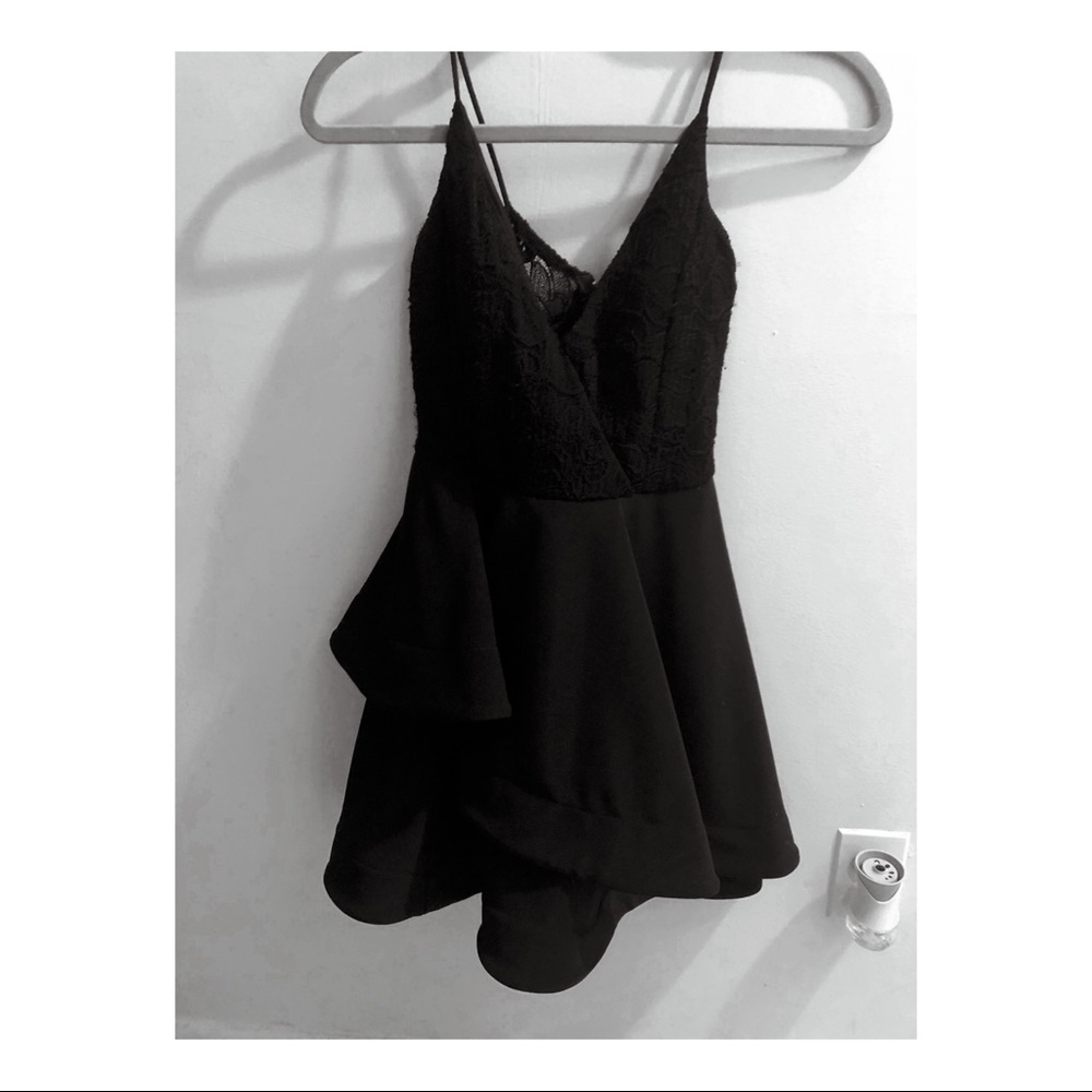 Black mini dress
